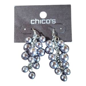 Chico's Silver Cluster Earrings